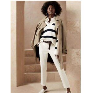 NWT Banana Republic Sloan SOFT Stretch Chino Cream Skinny Pants Size 0